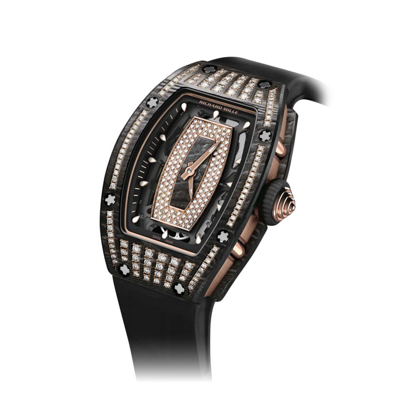 Richard Mille RM 07-01 Automatic Winding 45.66mm Diamond-Set Openworked Dial