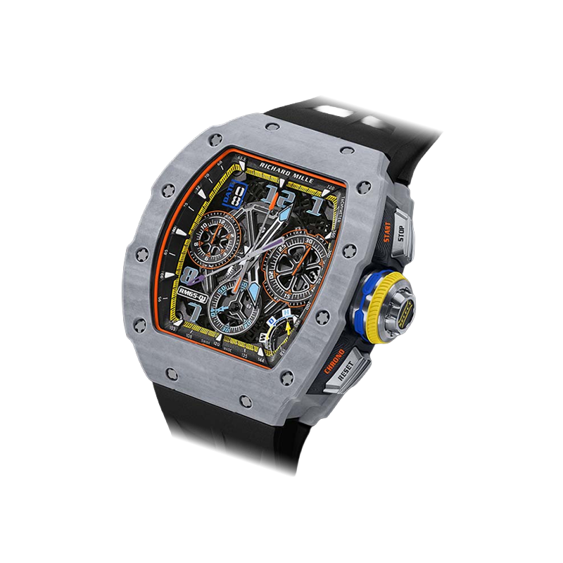 Richard Mille RM65-01 Automatic Winding Carbon Split Chronograph Open-Work Dial
