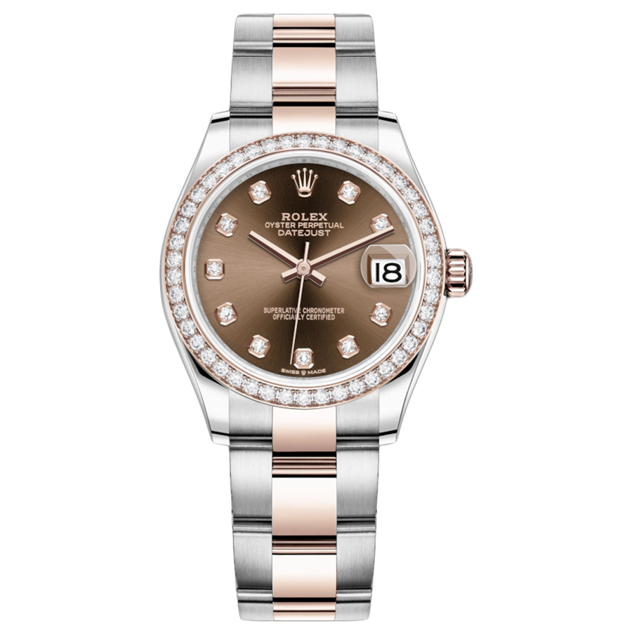 Rolex Datejust Chocolate Diamond Dial Diamond Bezel 31mm 278381RBR