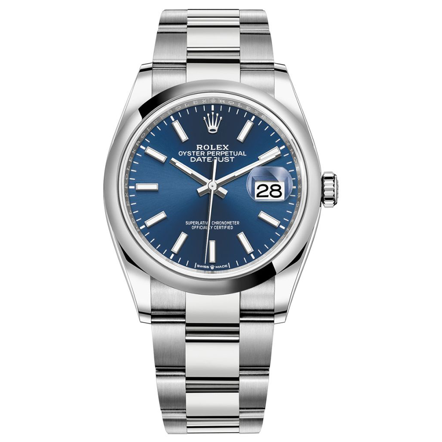 Rolex Datejust II Bright Blue Domed Dial 36mm 126200