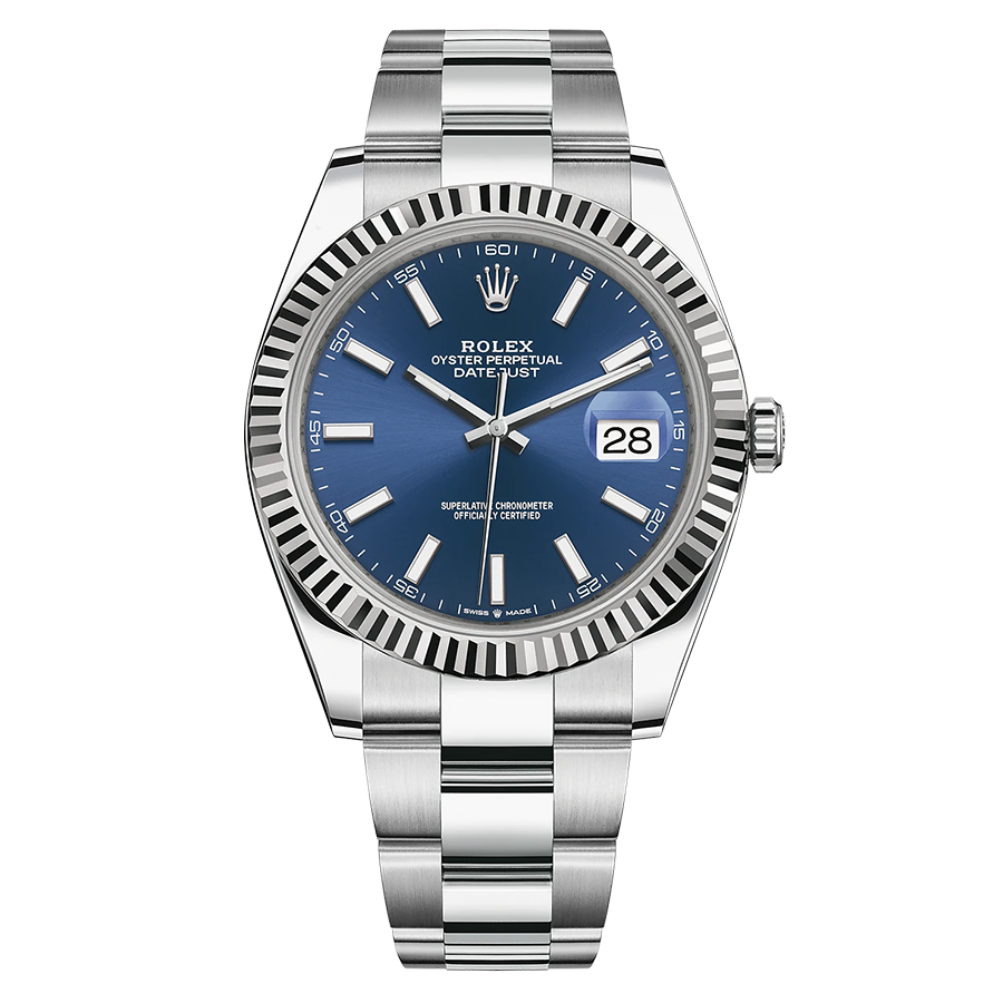 Rolex Datejust II Bright Blue Fluted Dial 41mm 126334