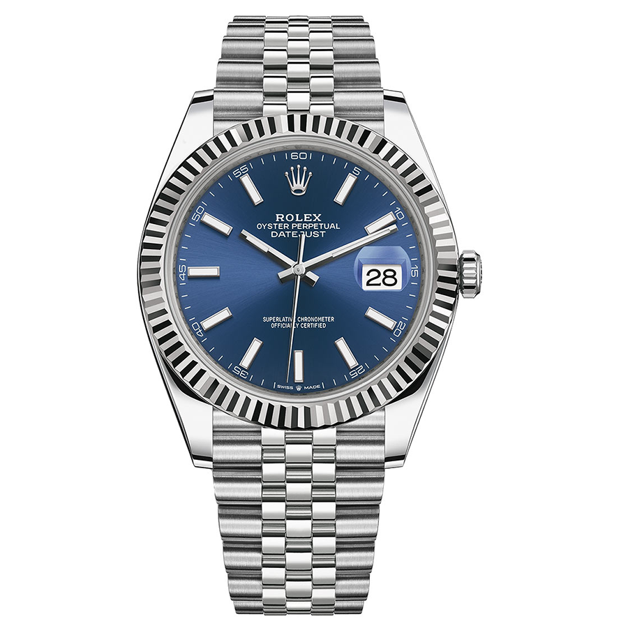 Rolex Datejust II Bright Blue Fluted Dial 41mm 126334