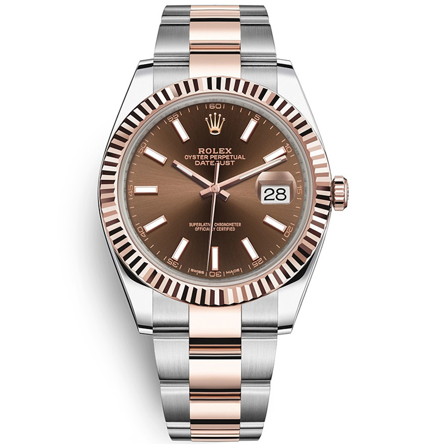 Rolex Datejust II Chocolate Fluted Dial 41mm 126331