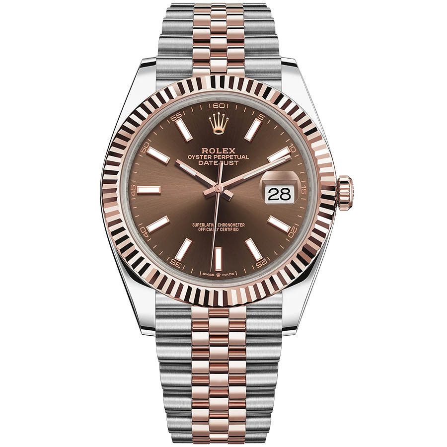 Rolex Datejust II Chocolate Fluted Dial 41mm Watch | 126331 Gotham ...