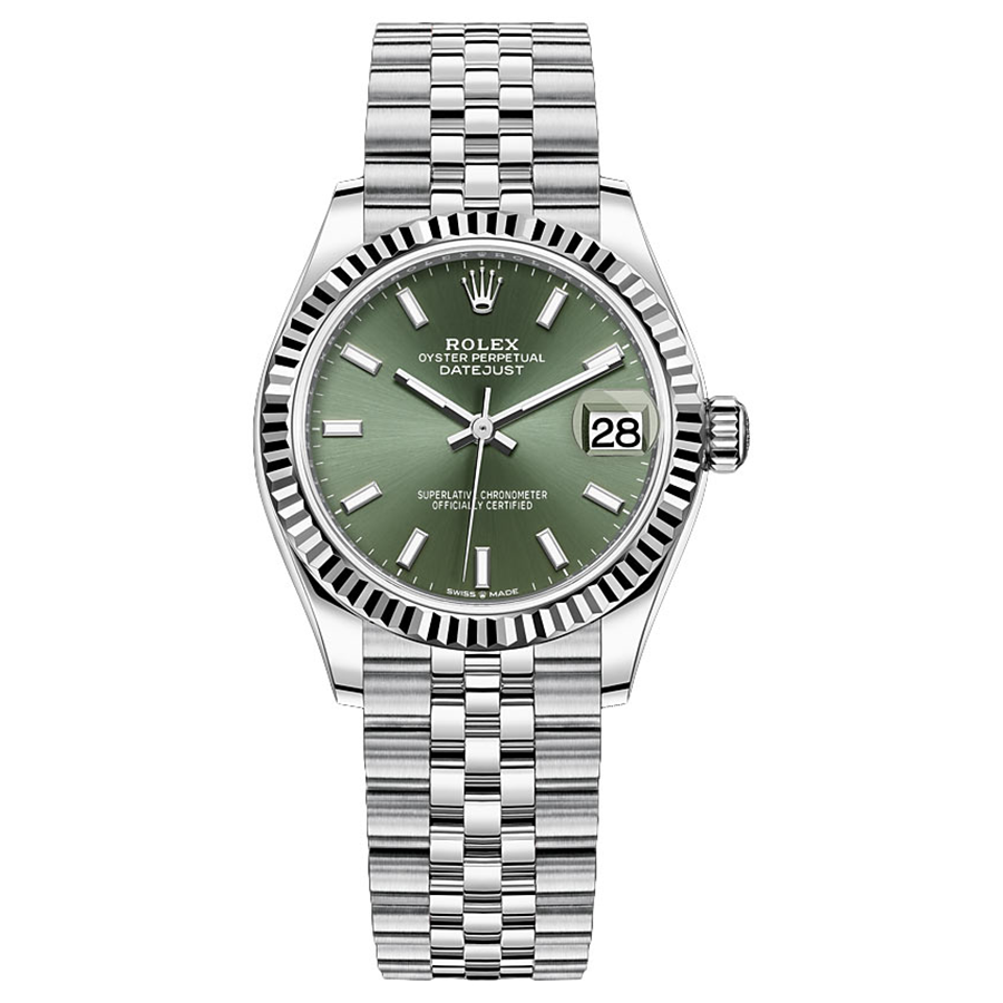 Rolex Datejust Mint Green Dial Fluted Bezel 31mm 278274