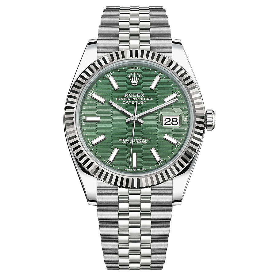 Rolex Datejust II Mint Green, Fluted Motif Fluted Dial 41mm 126334