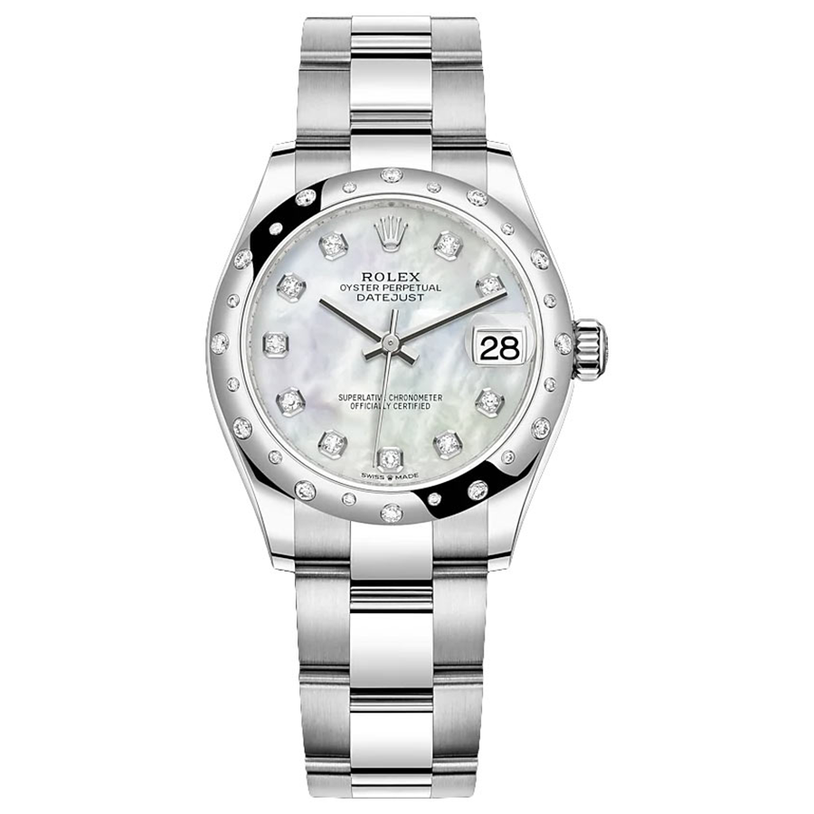 Rolex Datejust Mother Of Pearl Diamond Dial Diamond-Set Bezel 31mm 278344RBR