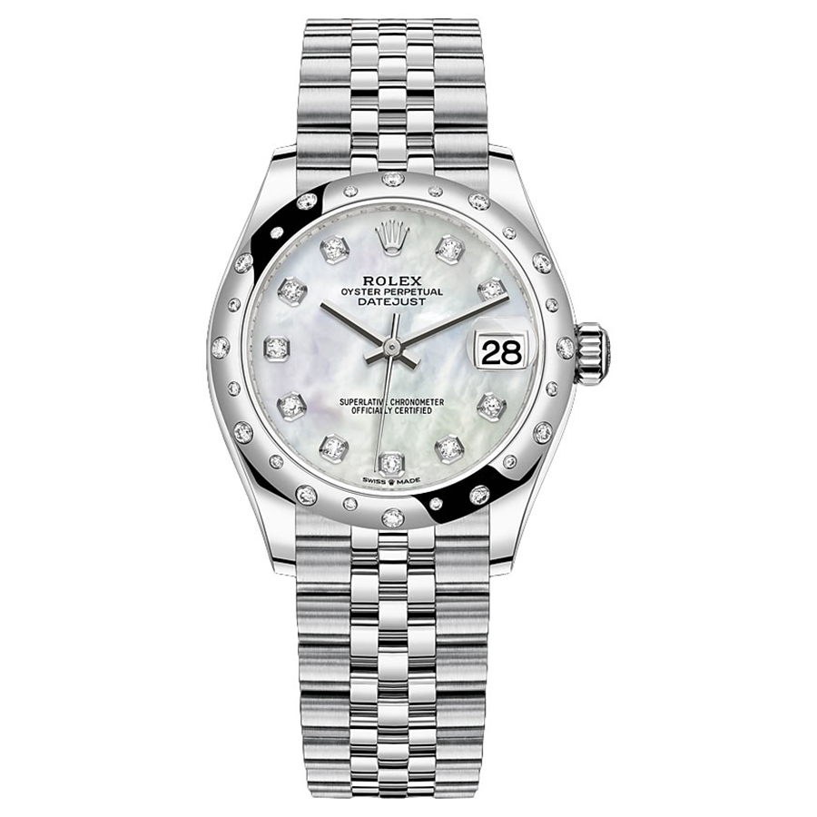 Rolex Datejust Mother Of Pearl Diamond Dial Diamond-Set Bezel 31mm 278344RBR