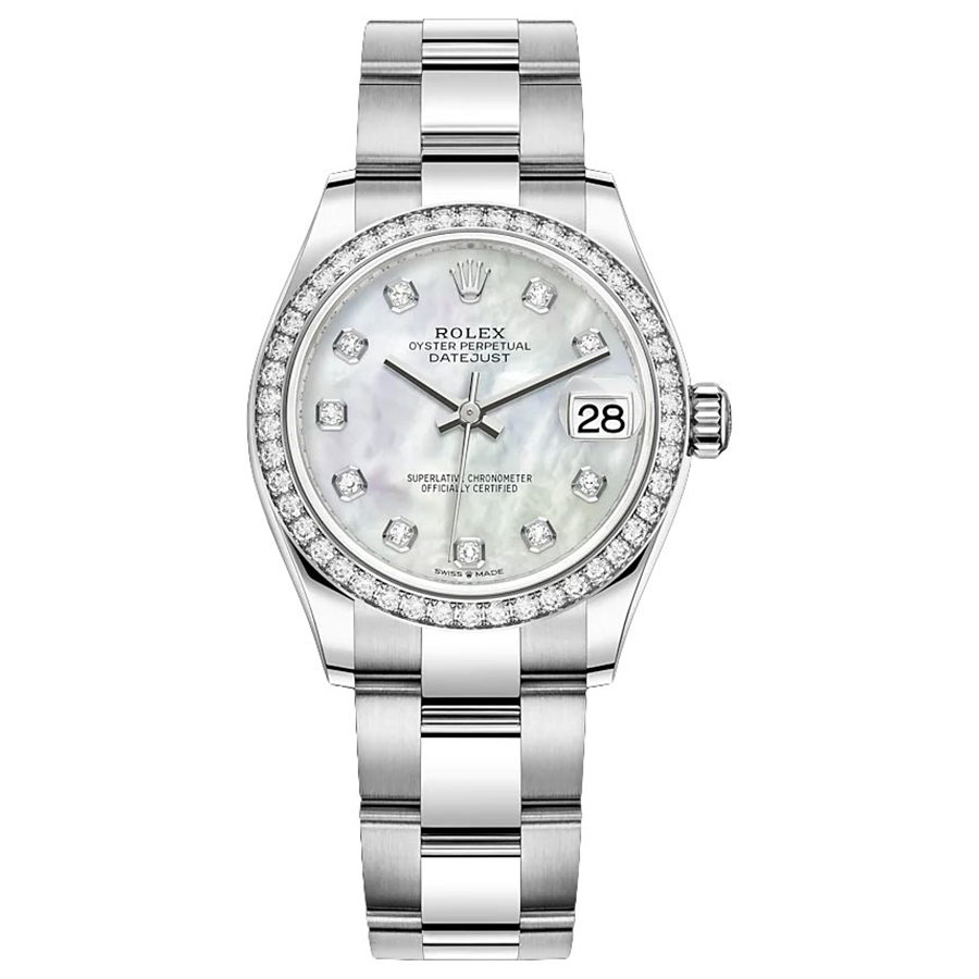 Rolex Datejust Mother Of Pearl Diamond Dial Diamond Bezel 31mm 278384RBR