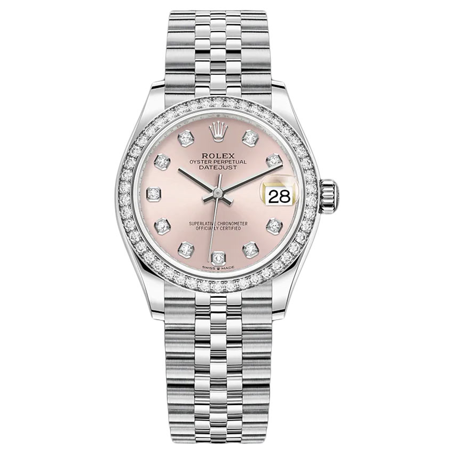 Rolex Datejust Pink Diamond Dial Diamond Bezel 31mm 278384RBR