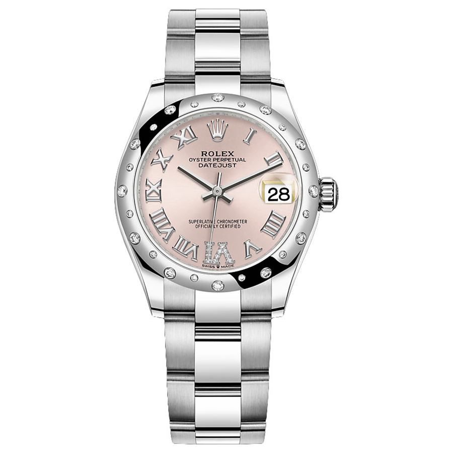 Rolex Datejust Pink Diamond Roman Numeral Dial Diamond-Set Bezel 278344RBR