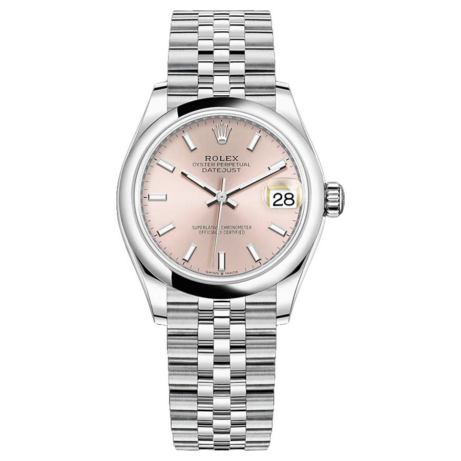 Rolex Datejust Pink Dial Domed Bezel 31mm 278240