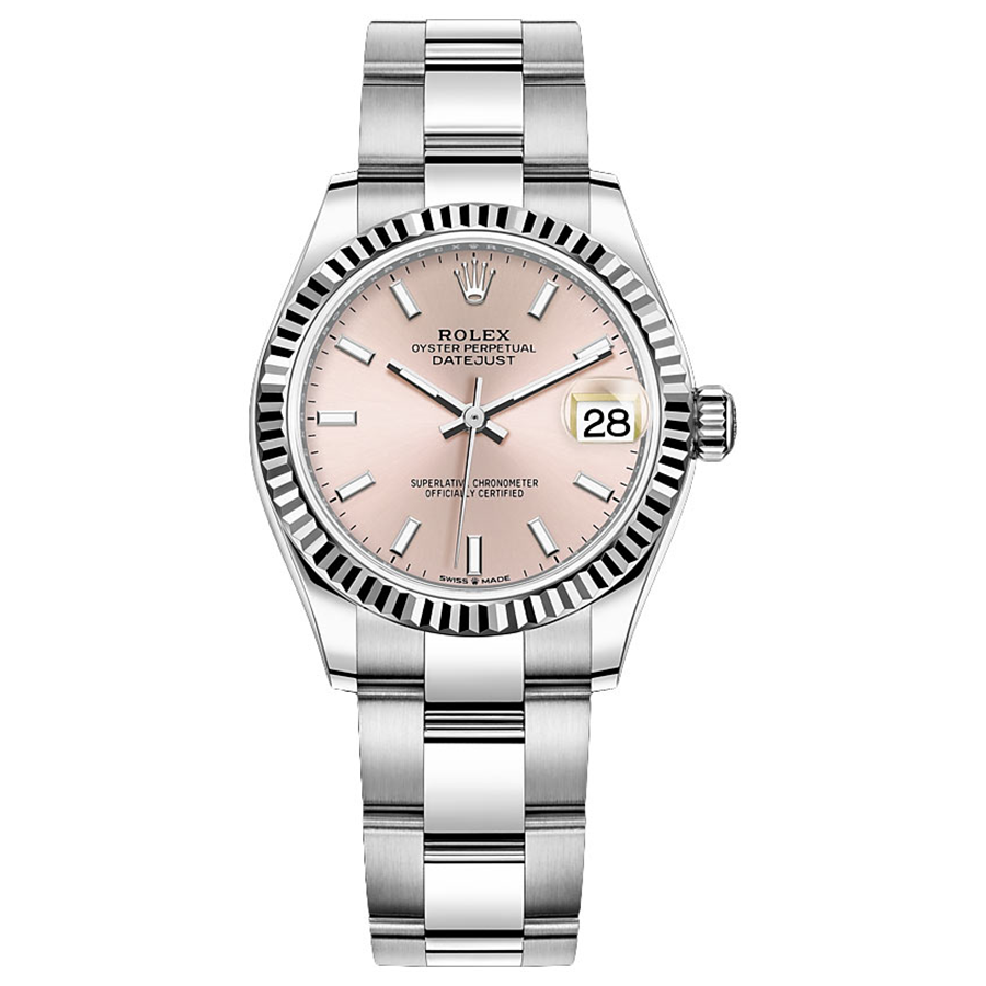 Rolex Datejust Pink Dial Fluted Bezel 31mm 278274