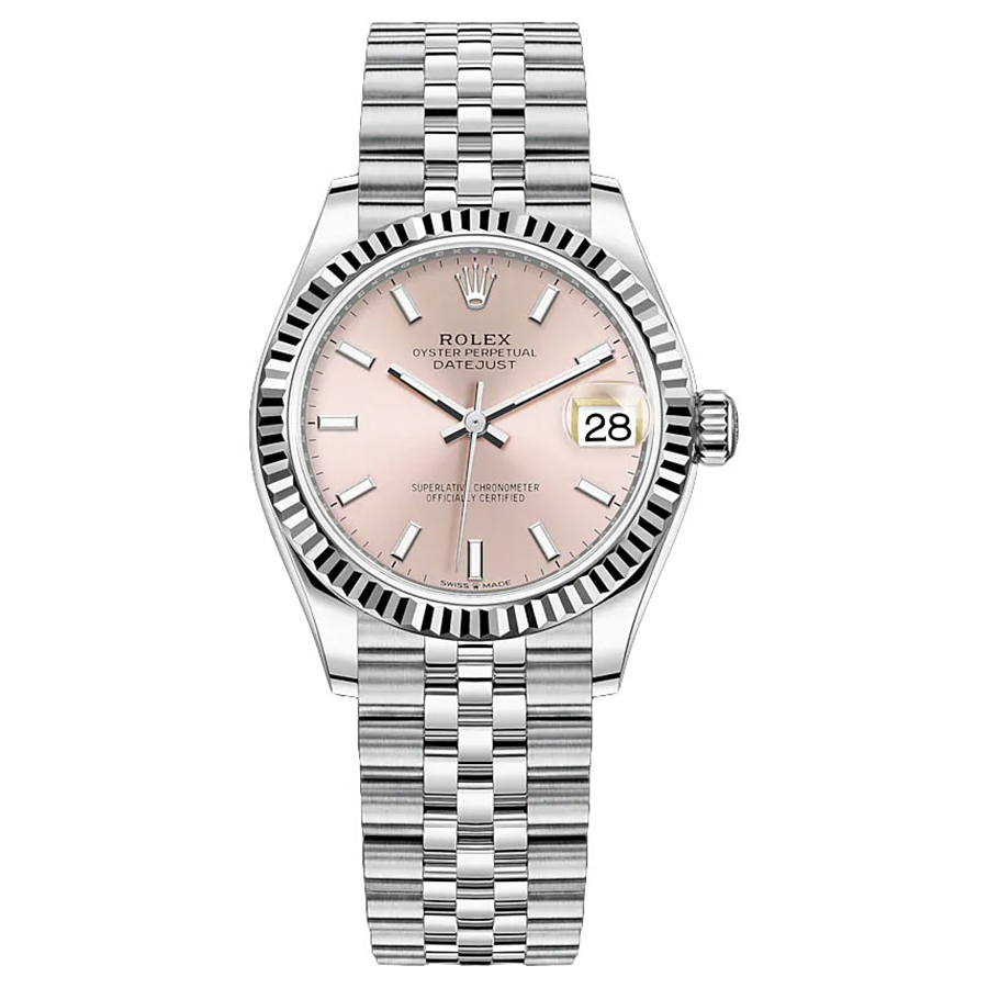 Rolex Datejust Pink Dial Fluted Bezel 31mm 278274