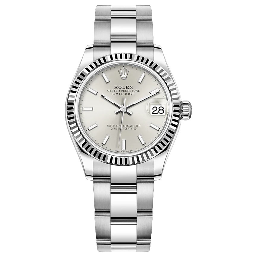 Rolex Datejust Silver Dial Fluted Bezel 31mm 278274