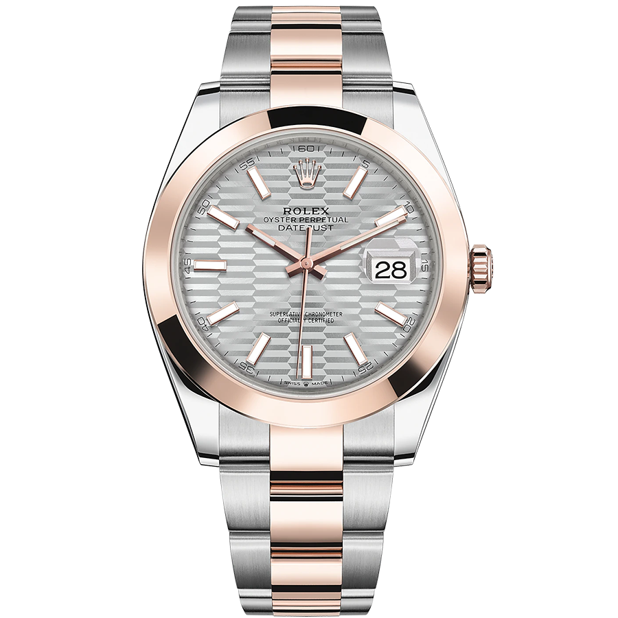 Rolex Datejust II Silver, Fluted Motif Dial 41mm 126301