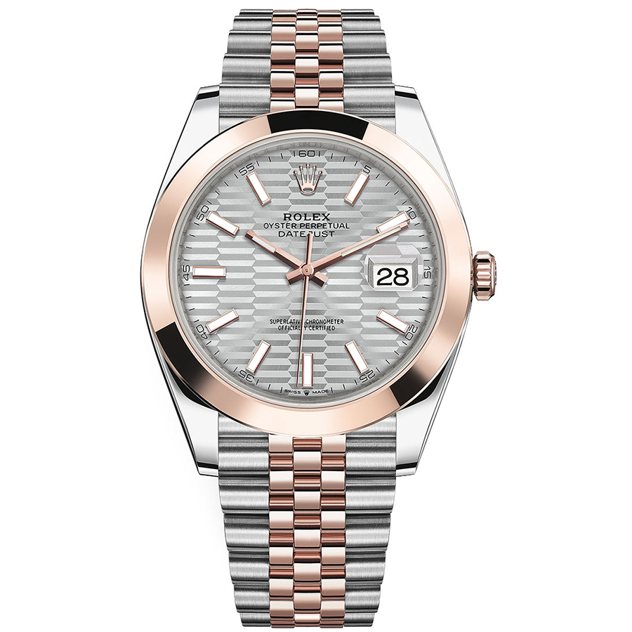 Rolex Datejust II Silver, Fluted Motif Dial 41mm 126301