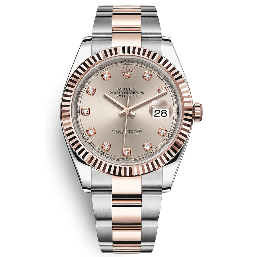 Rolex Datejust II Sundust Diamond Fluted Dial 41mm 126331