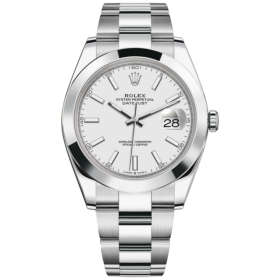 Rolex Datejust 41mm White Dial Smooth Bezel 126300