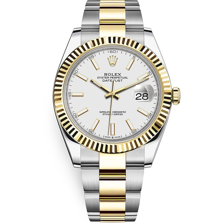 Rolex Datejust II White Fluted Dial 41mm 126333