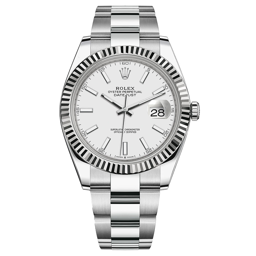 Rolex Datejust II White Fluted Dial 41mm 126334