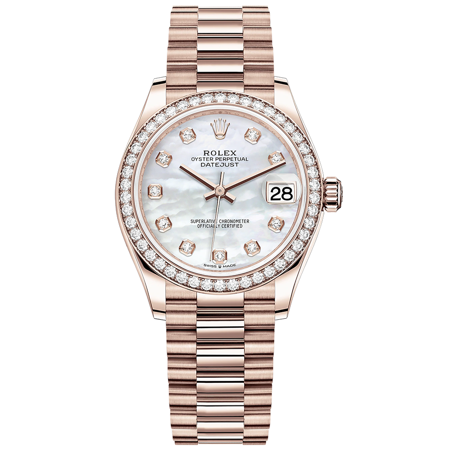 Rolex Datejust Mother Of Pearl Diamond Dial Diamond Bezel 31mm 278285RBR