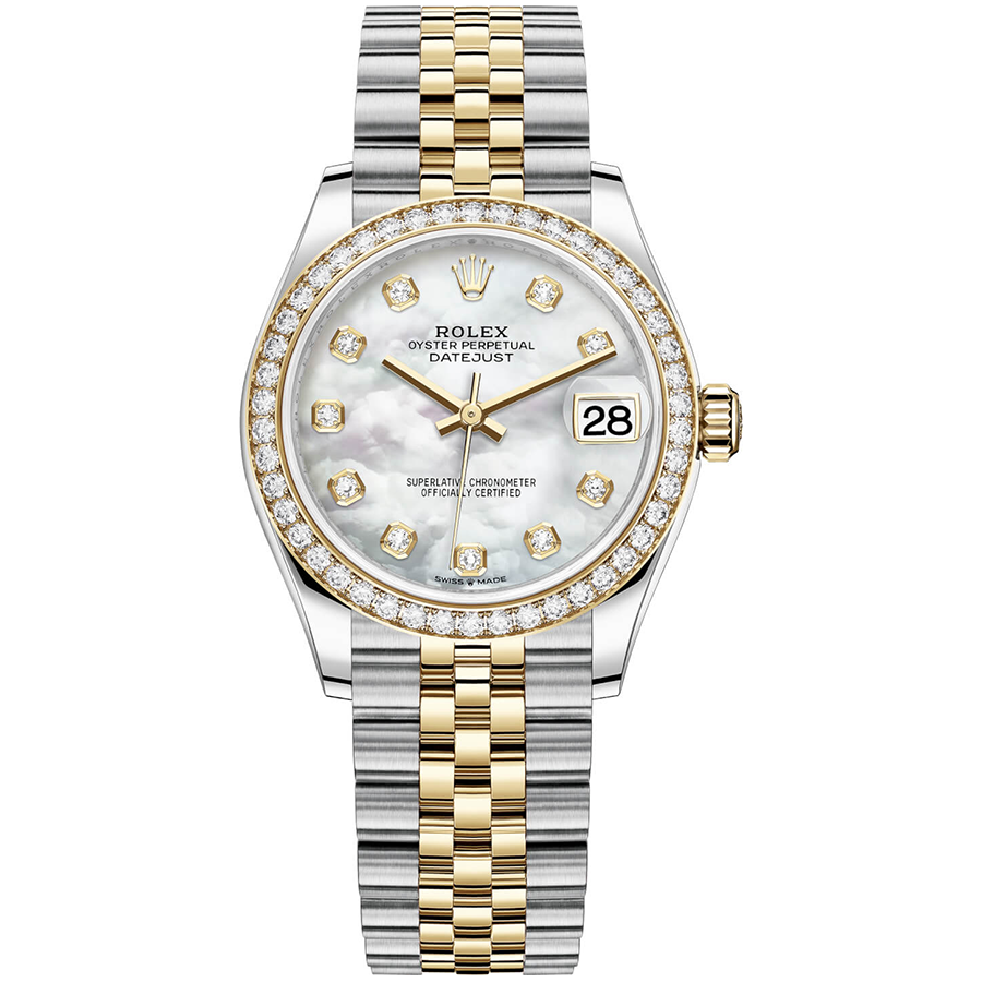 Rolex Datejust Mother Of Pearl Diamond Dial Diamond Bezel 31mm 278383RBR