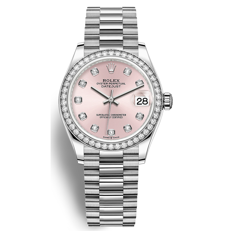 Rolex Datejust Pink Diamond Dial Diamond Bezel 31mm 278289RBR