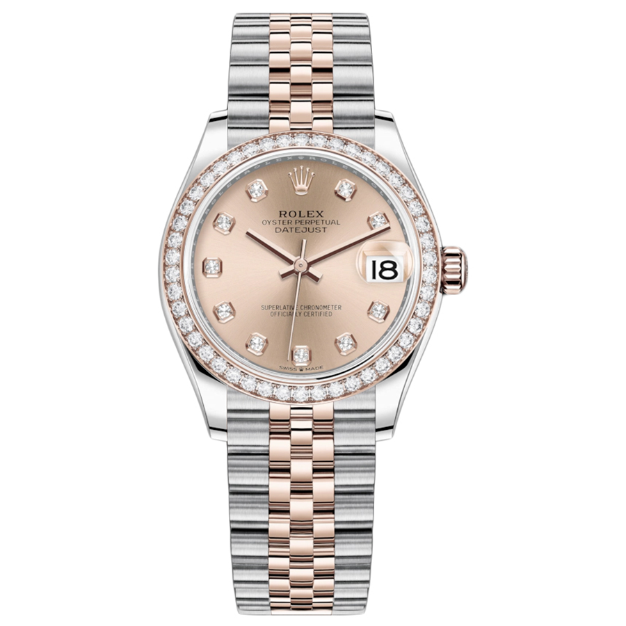 Rolex Datejust Rose Diamond Dial Diamond Bezel 31mm 278381RBR