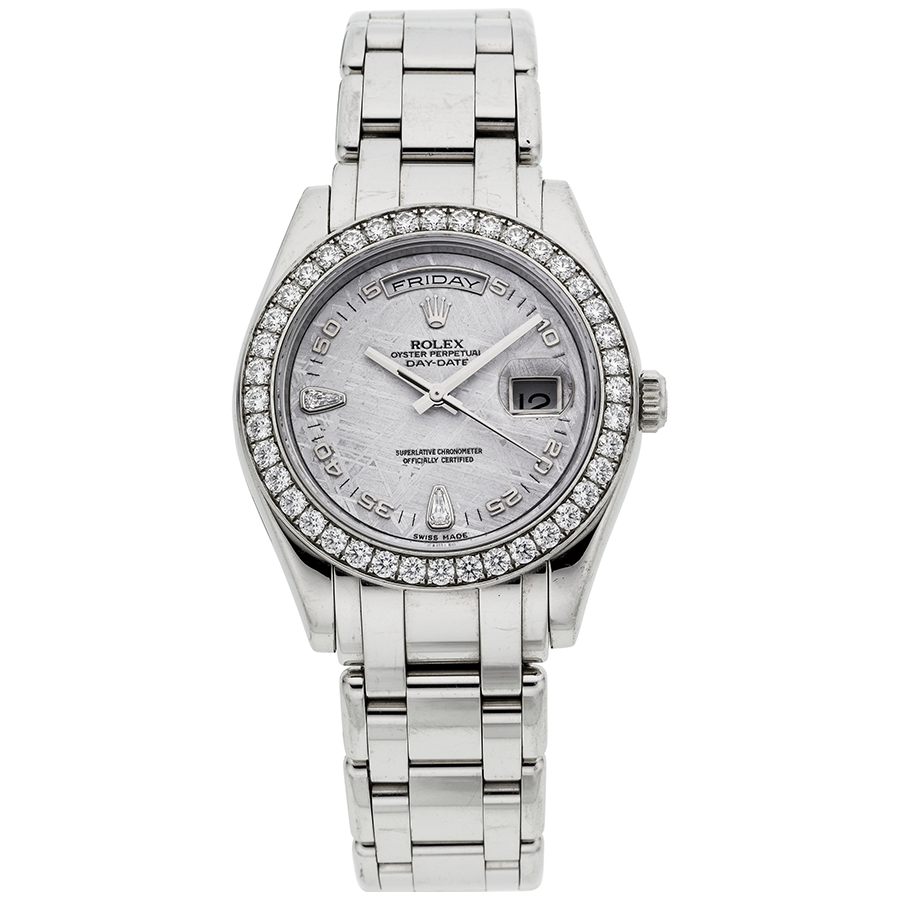 Rolex Day-Date Platinum Masterpiece Meteorite Diamond Dial Diamond Bezel 39mm 18946MET