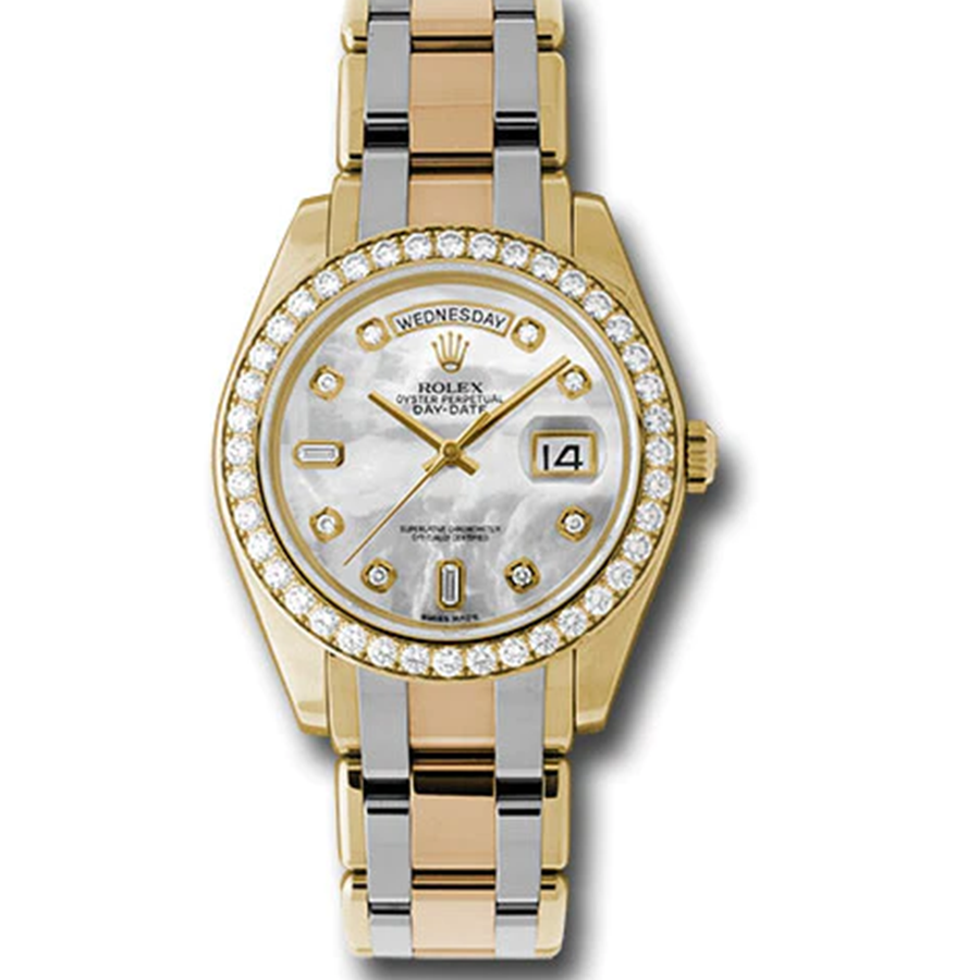 Rolex Day-Date Tridor Masterpiece Mother Of Pearl Diamond Dial Diamond Bezel 39mm 18948TRIMD