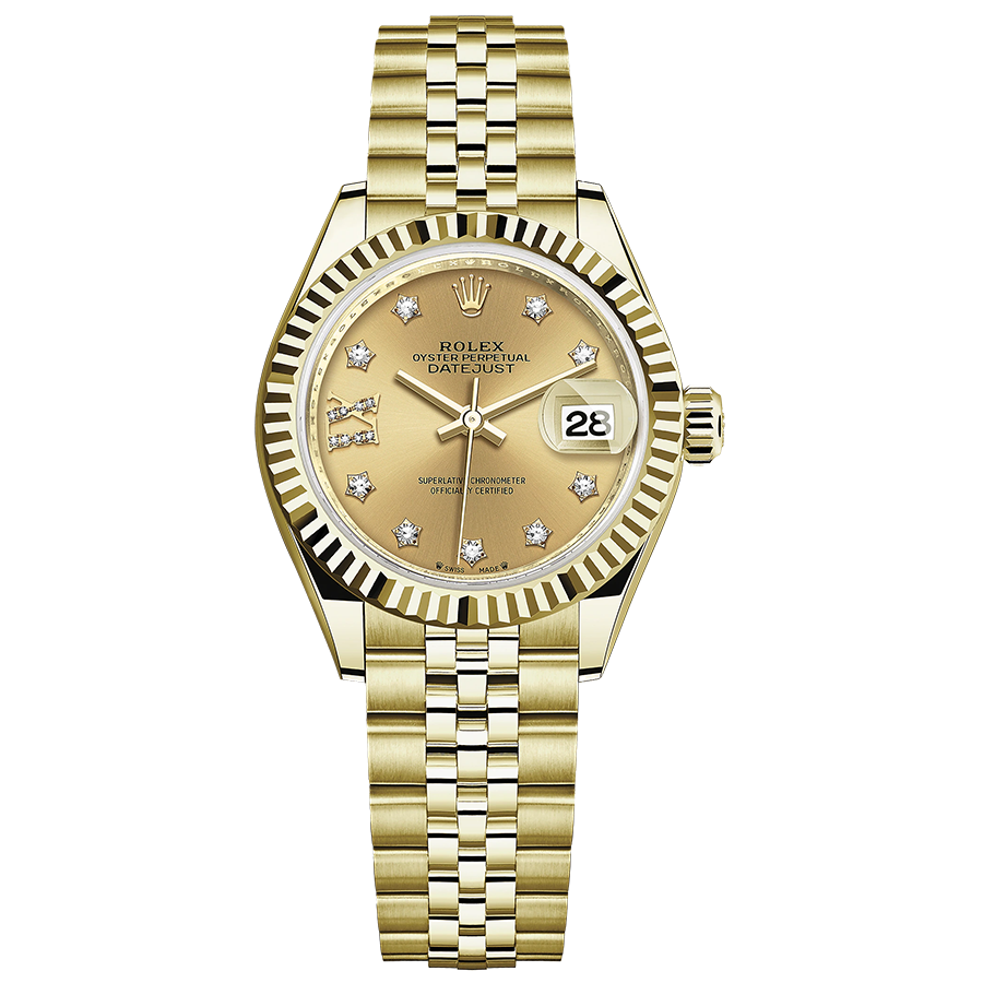 Rolex Lady-Datejust Diamond Star Dial Fluted Bezel 28mm 279178