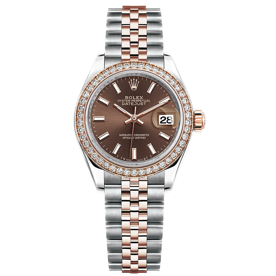 Rolex Lady-Datejust Chocolate Dial Diamond Bezel 28mm 279381RBR