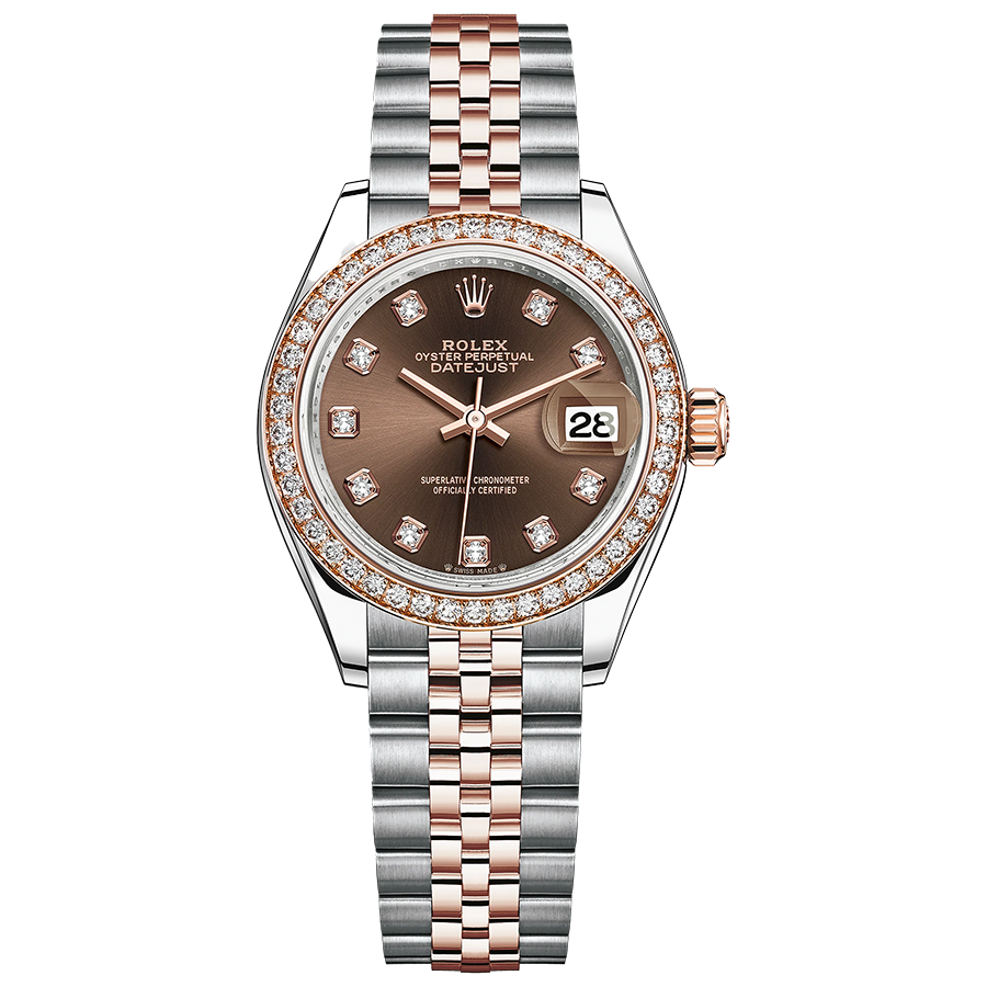 Rolex Lady-Datejust Chocolate Diamond Dial Diamond Bezel 28mm 279381RBR