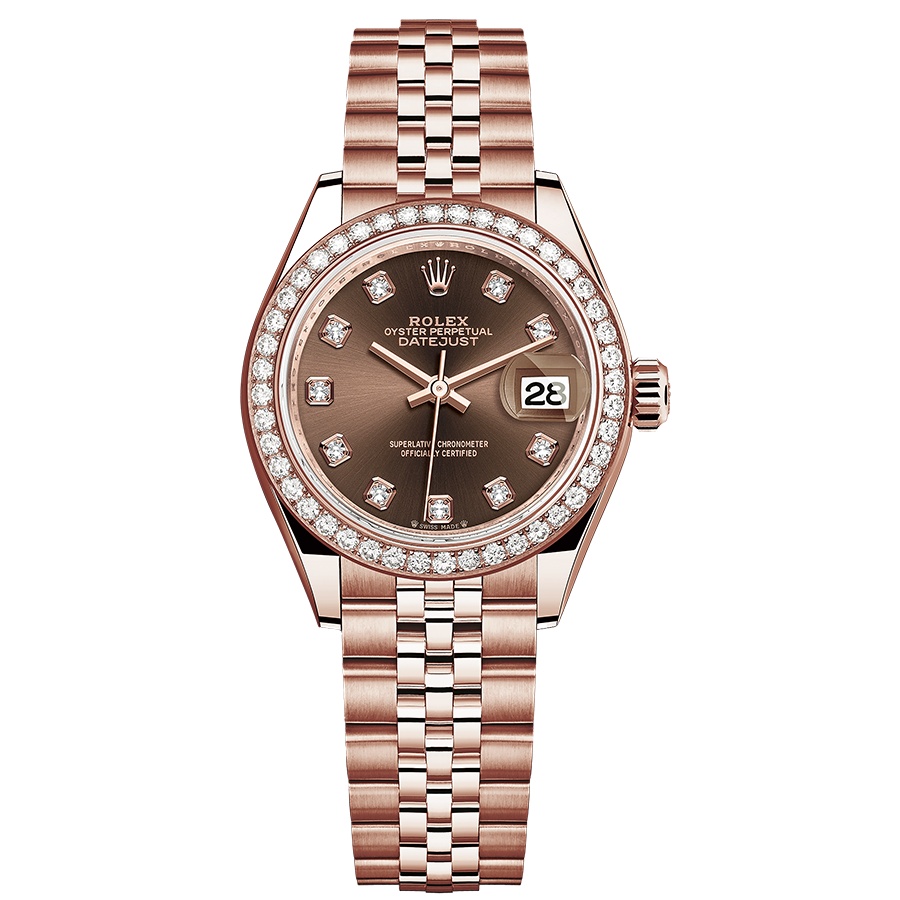 Rolex Lady-Datejust Chocolate Diamond Dial Diamond Bezel 28mm 279135RBR