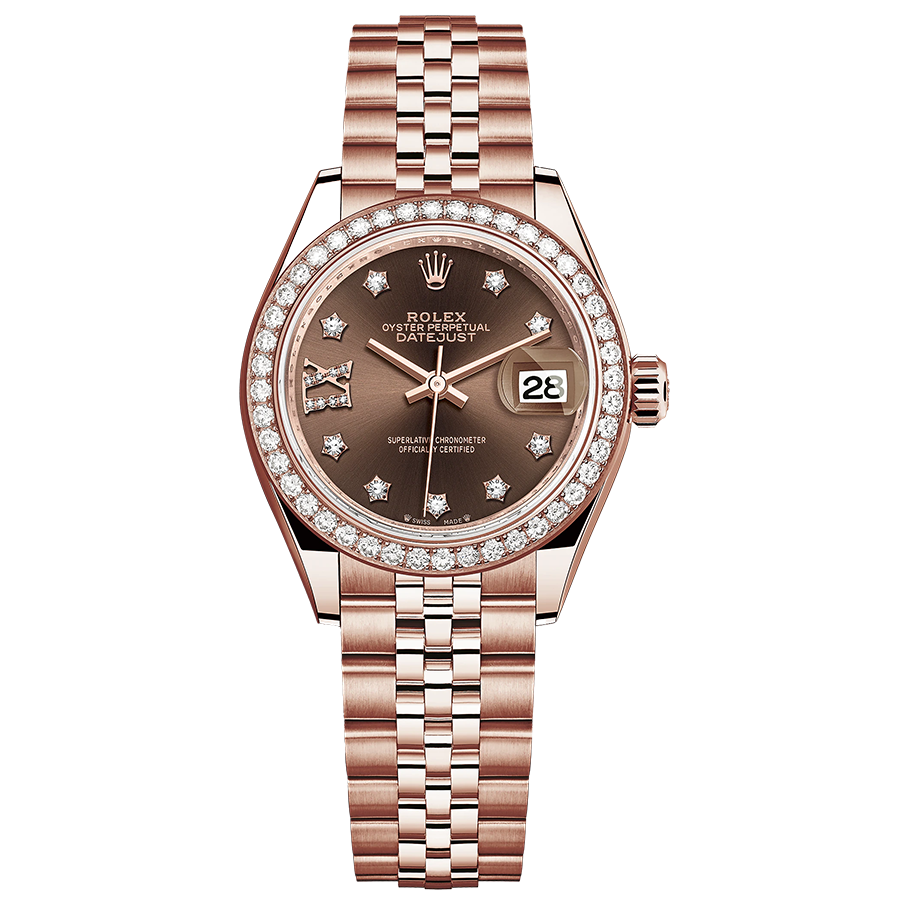 Rolex Lady-Datejust Chocolate Diamond Star Dial Diamond Bezel 28mm 279135RBR