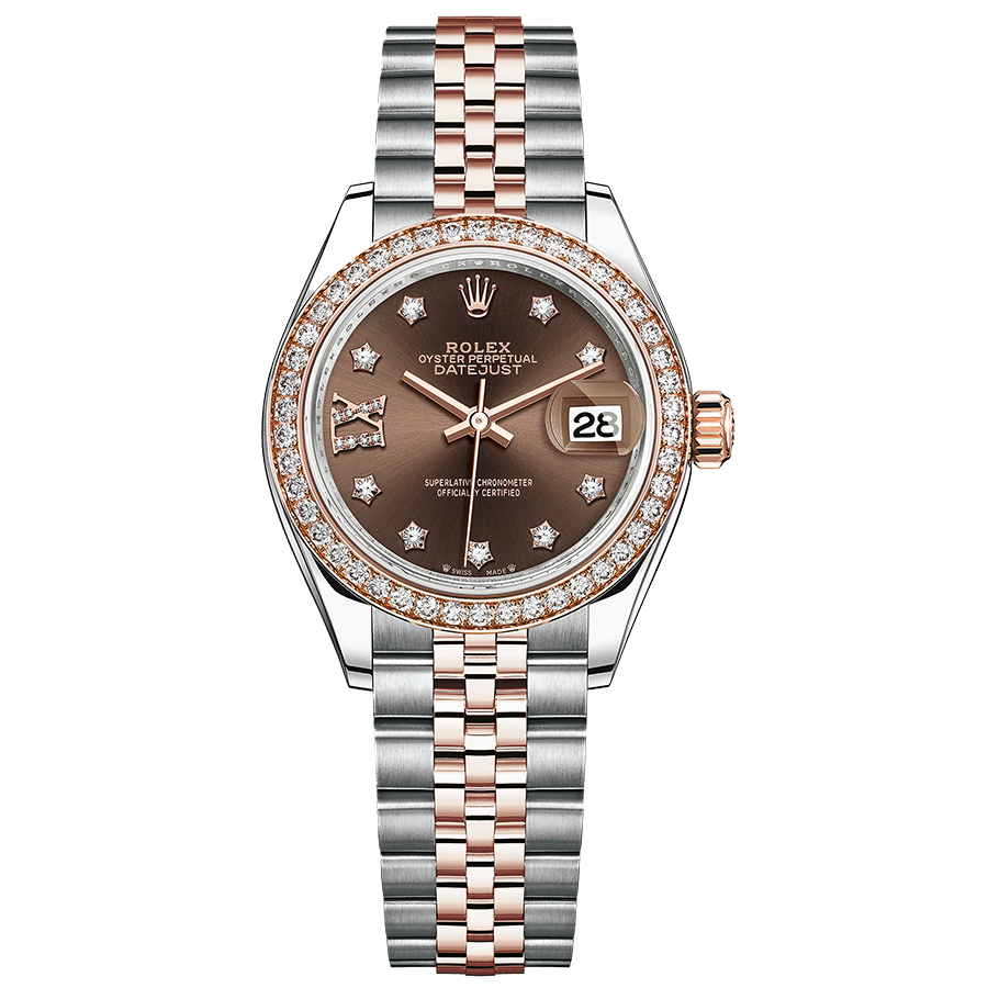 Rolex Lady-Datejust Chocolate Diamond Star Dial Diamond Bezel 28mm 279381RBR