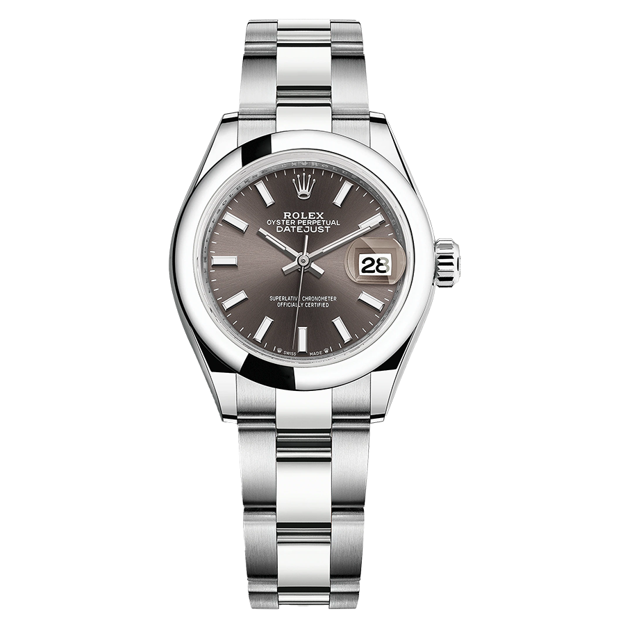 Rolex Lady-Datejust Dark Grey Dial Domed Bezel 28mm 279160