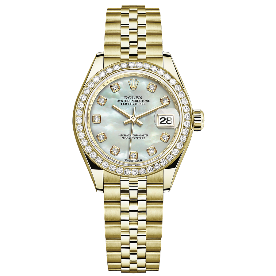 Rolex Lady-Datejust Mother Of Pearl Diamond Dial Diamond Bezel 28mm 279138RBR