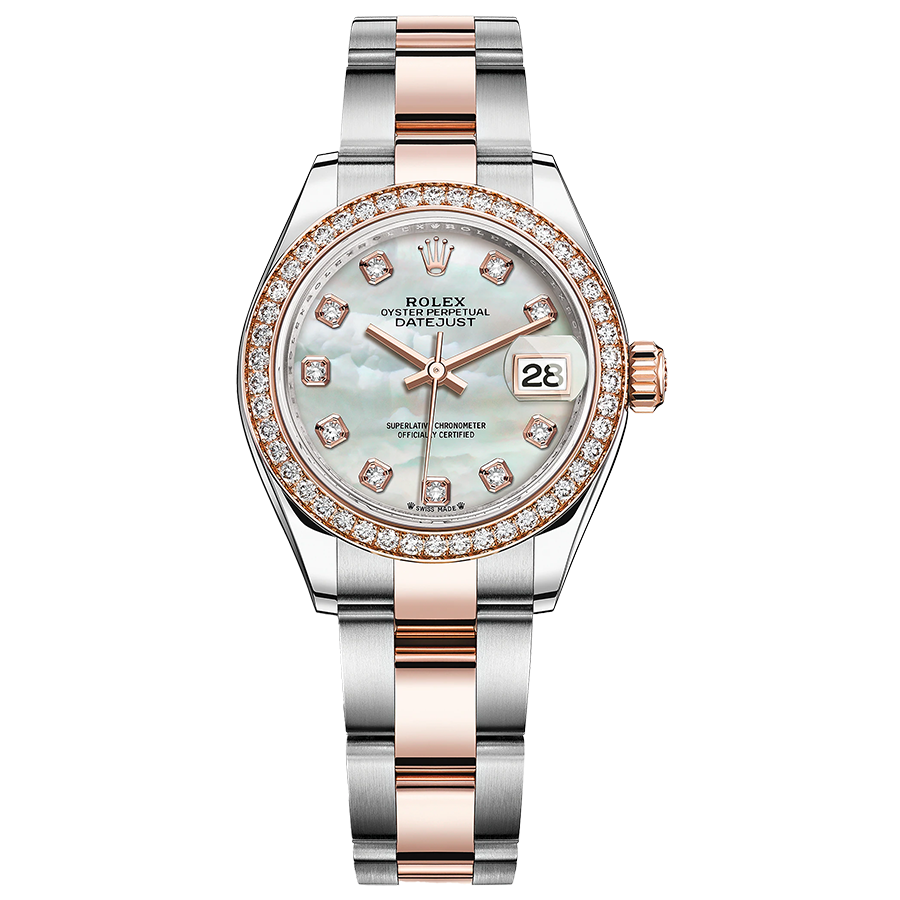 Rolex Lady-Datejust Mother Of Pearl Diamond Dial Diamond Bezel 28mm 279381RBR