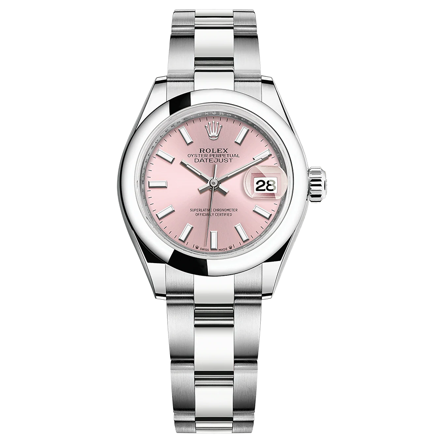 Rolex Lady-Datejust Pink Dial Domed Bezel 28mm 279160