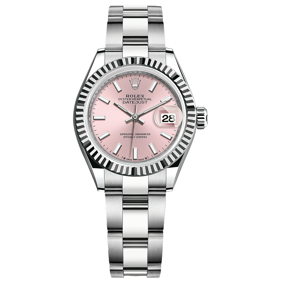 Rolex Lady-Datejust Pink Dial Fluted Bezel 28mm 279174