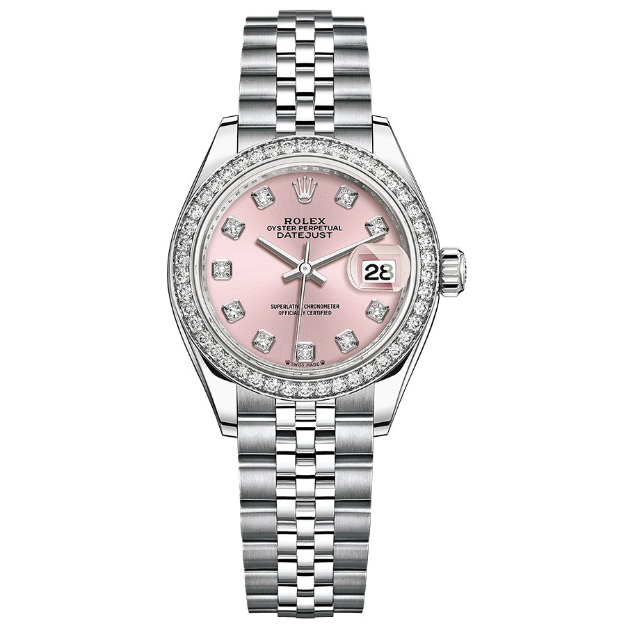 Rolex Lady-Datejust Pink Diamond Dial Diamond Bezel 28mm 279384RBR