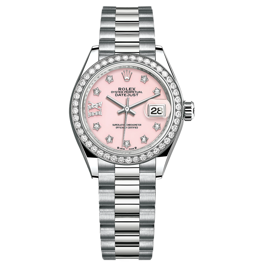 Rolex Lady-Datejust Pink Diamond Dial Diamond Bezel 28mm 279139RBR