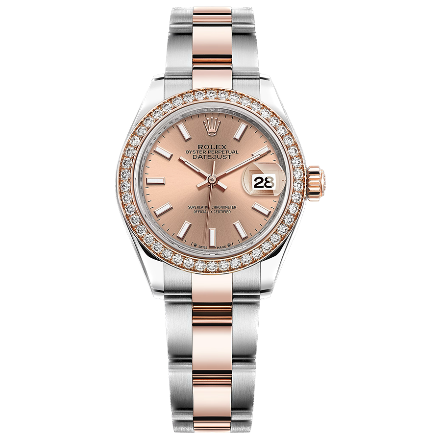 Rolex Lady-Datejust Rose Dial Diamond Bezel 28mm 279381RBR