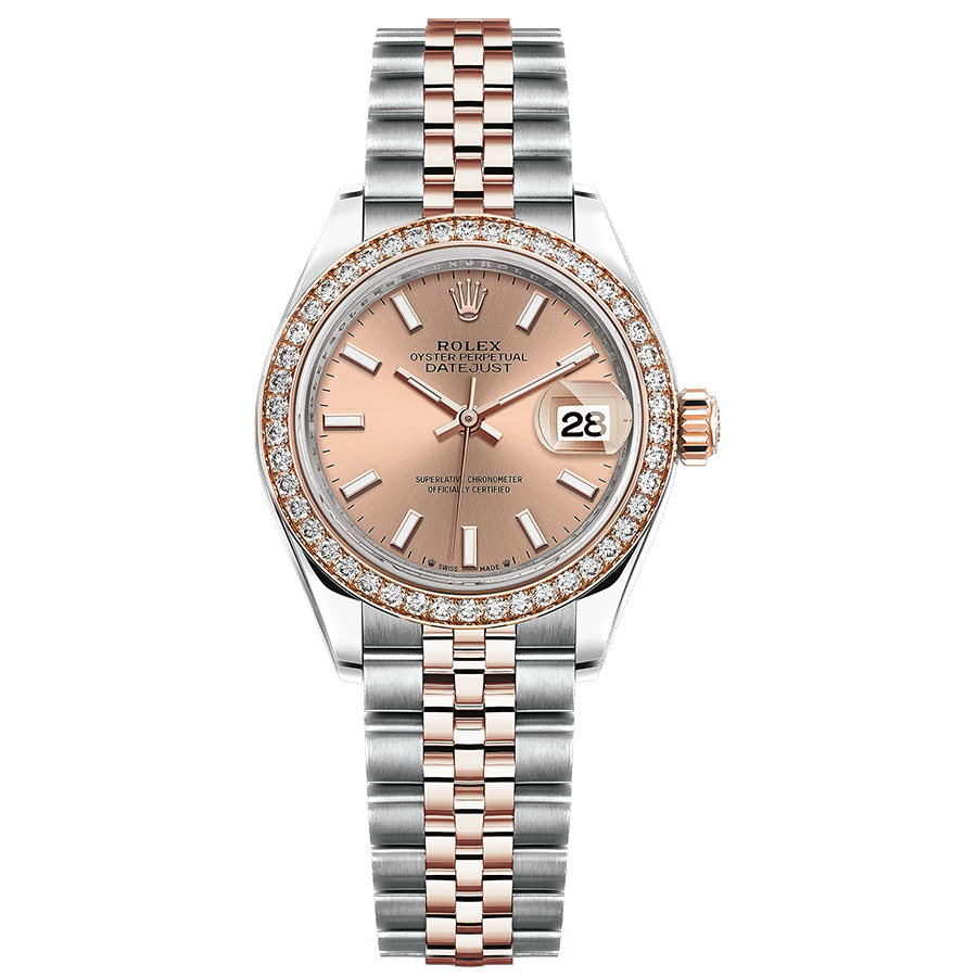 Rolex Lady-Datejust Rose Dial Diamond Bezel 28mm 279381RBR