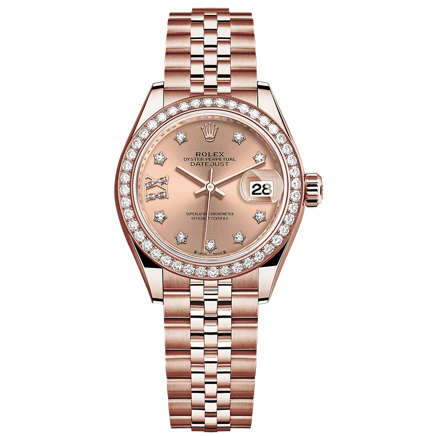 Rolex Lady-Datejust Rose Diamond Star Dial Diamond Bezel 28mm 279135RBR