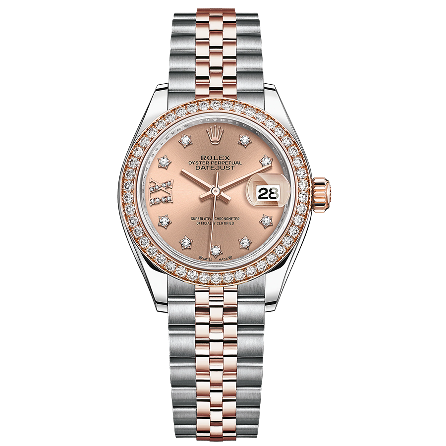 Rolex Lady-Datejust Rose Diamond Star Dial Diamond Bezel 28mm 279381RBR