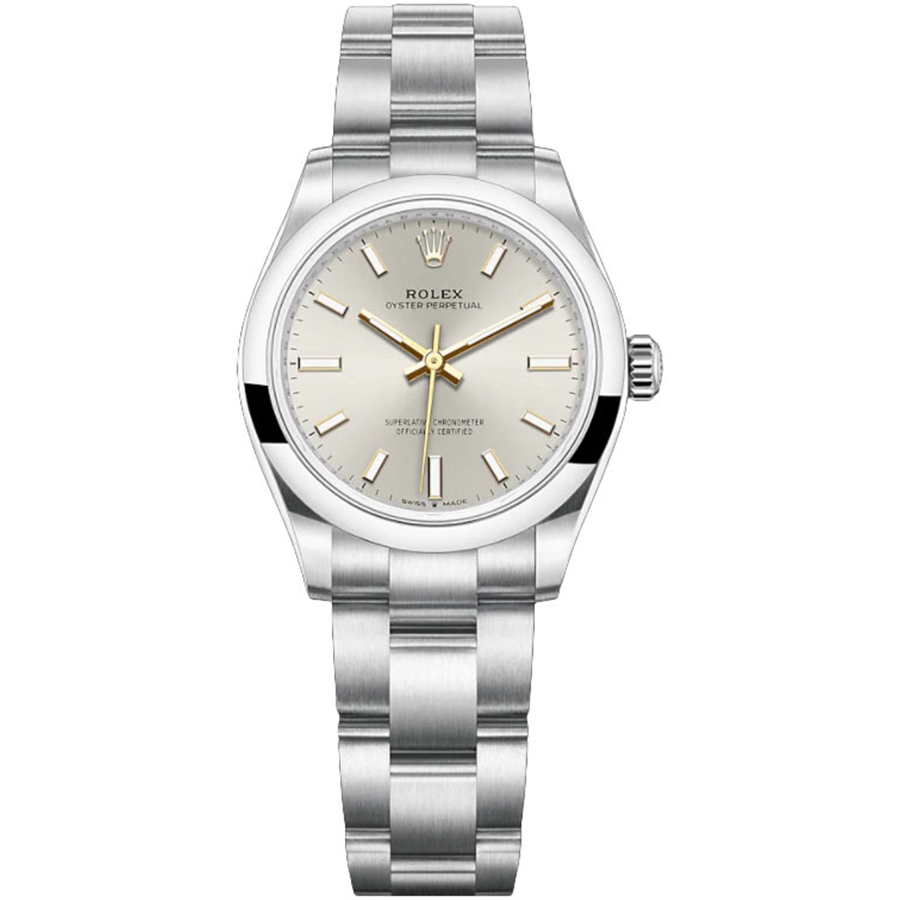 Rolex Oyster Perpetual Silver Dial Domed Bezel 31mm 277200