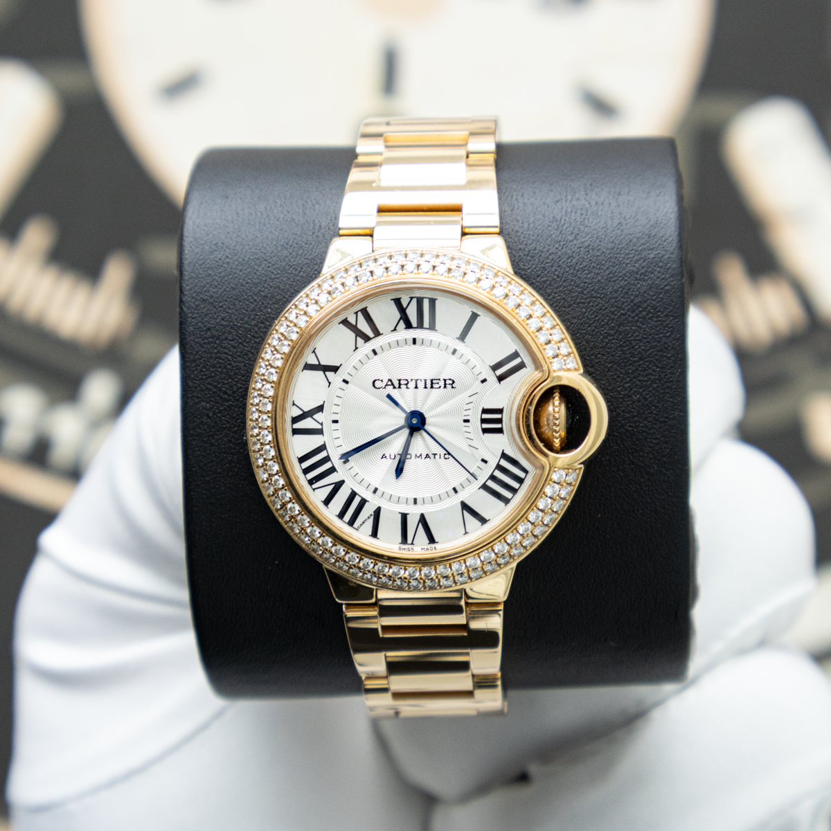 Cartier Ballon Bleu WE902064 33mm Silver Dial Pre-Owned